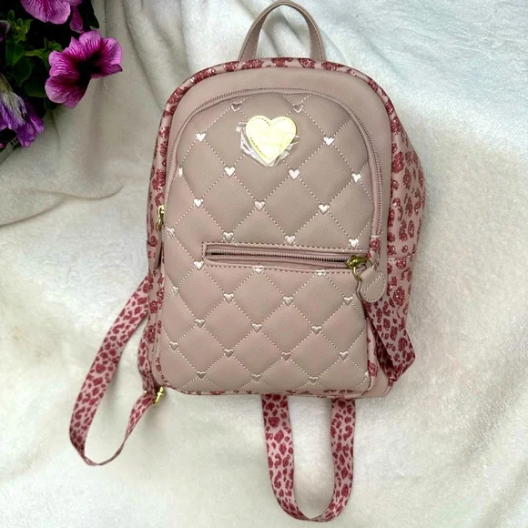 Betsey Johnson Pink Puppy Mini Backpack & Cardholder Set NWT | Quilted Heart Bag Betsey johnson pug dog - Gem main image 4